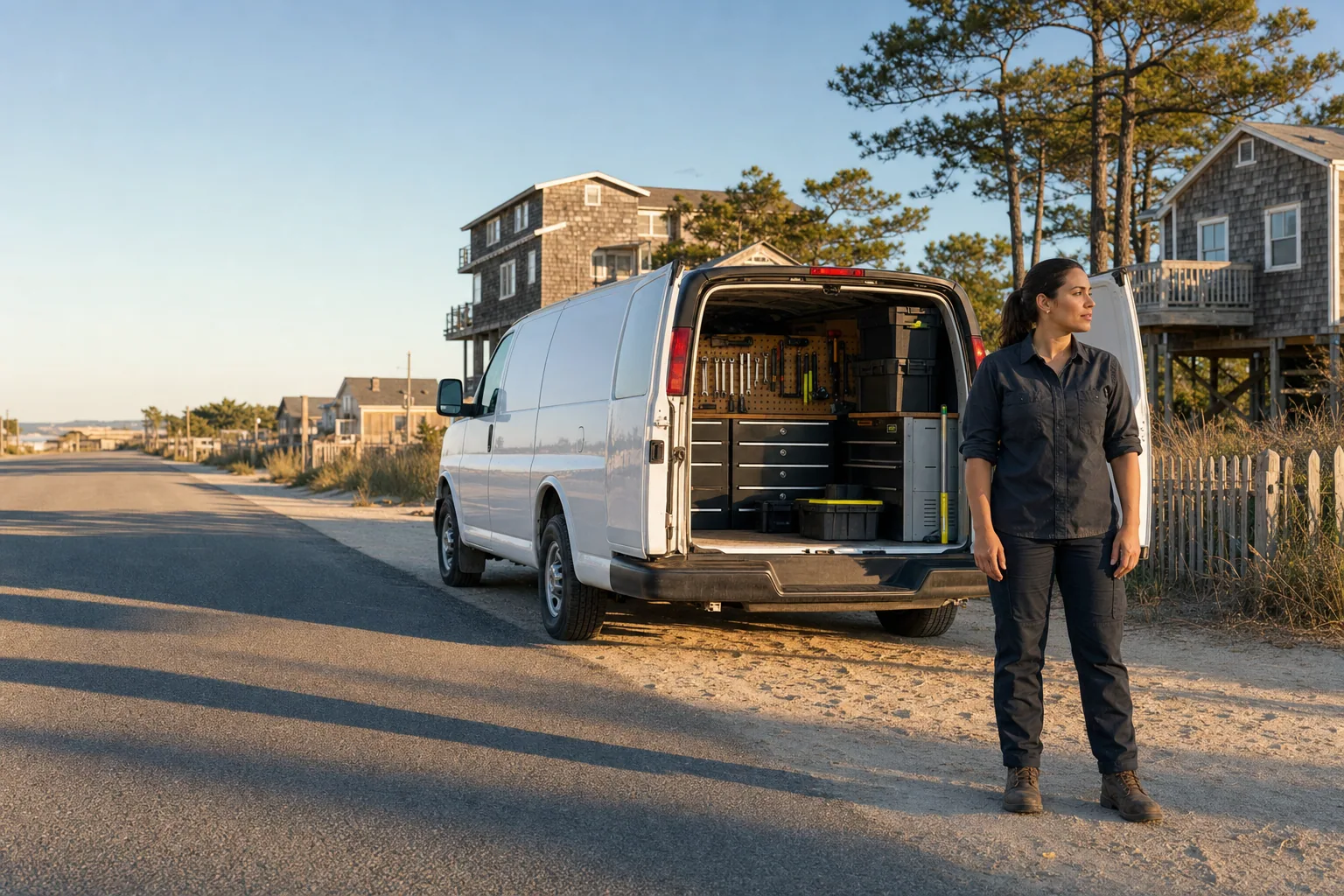 The Lock and Key van on a coastal Delaware street
